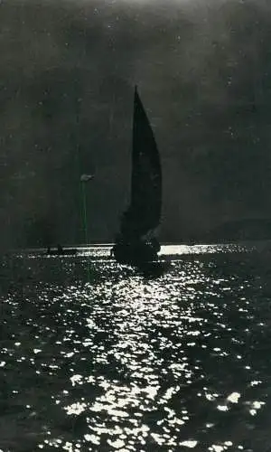 Hungary sailing on Balaton lake night view