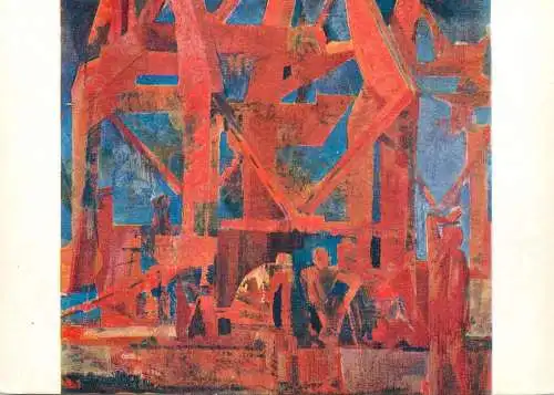Fine Arts Paintings Somogyi Janos crane operators