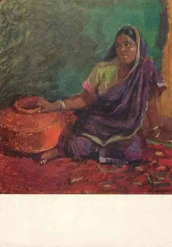 Fine Arts Paintings ethnic native woman water carrier