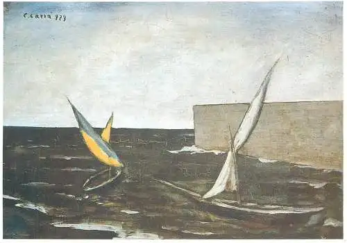 Fine Arts Paintings Carlo Carra Vitorlak a kikotoben