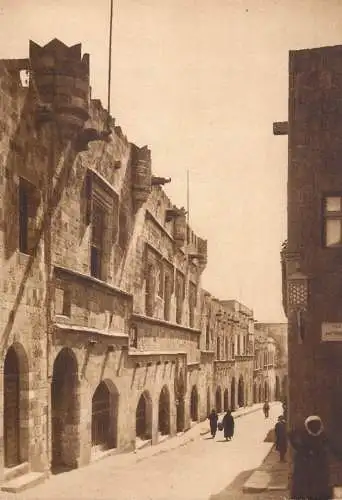 Cartolina di Rodi Italia via dei Cavalieri