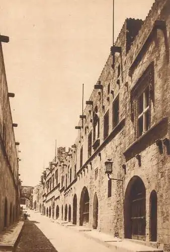 Cartolina di Rodi Italia via dei Cavalieri