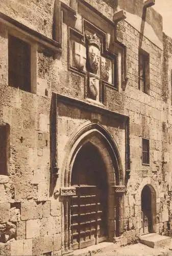 Cartolina di Rodi Italia l'Albergo della Lingua di Provenza