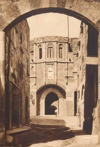 Cartolina di Rodi Italia l'Ospedale dei Cavalieri il portale