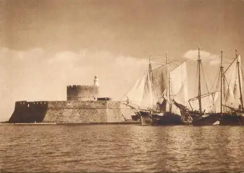 Cartolina di Rodi Italia Il Forte di San Nicola