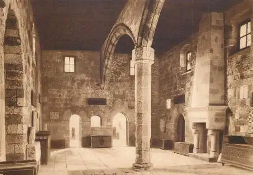 Cartolina di Rodi Italia l'ospedale dei Cavalieri il refettorio