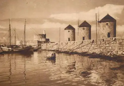 Cartolina di Rodi Italia I vecchio molini