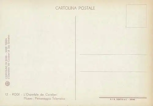 Cartolina di Rodi Italia l'Ospedale dei cavalieri