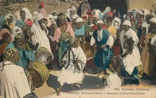 Morocco danseurs et musiciens arabes