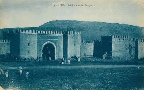 Morocco Fez Bab Frou et les remparts