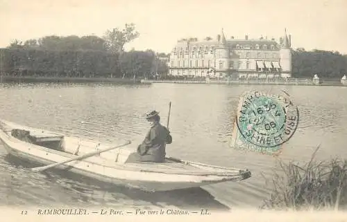 France  Rambouillet chateau rowboat
