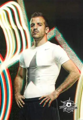 Stars of football pictorial card printed signature 29 Rafael van der Vaart the kid
