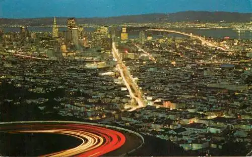 USA San Francisco at night general view