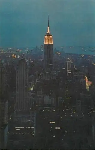 USA New York City Empire State Building night view