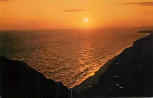 England Blackgang Chine Isle of Wight sunset view