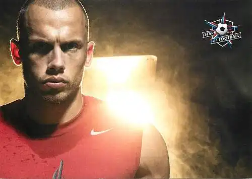 Stars of football pictorial card printed signature John Heitinga
