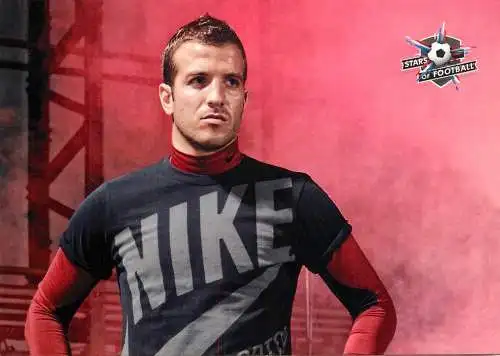 Stars of football pictorial card printed signature #13 Rafael van der Vaart Nike