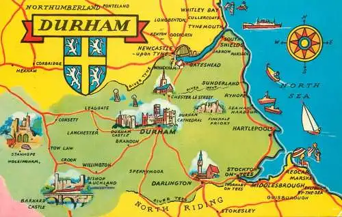 England Durham area map