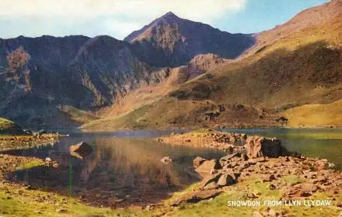 United Kingdom Wales Snowdon from Llyn Llydaw