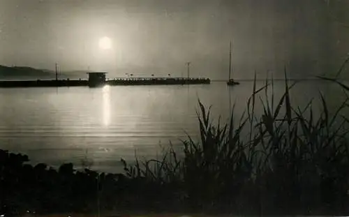 Hungary Balaton night view boat