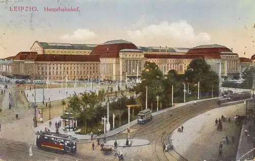 Germany Leipzig Hauptbahnhof tram