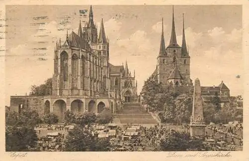 Germany Erfurt dam und Severbrucke