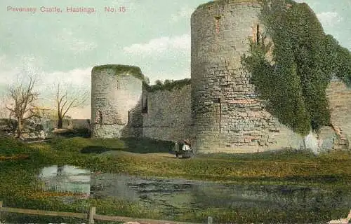 United Kingdom England Hastings Pevensey castle