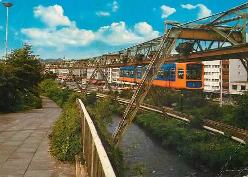 Germany Wuppertal Barmen Hohne upside-down train