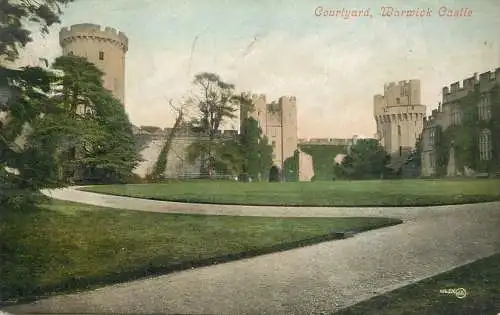 United Kingdom England Warwick castle courtyard