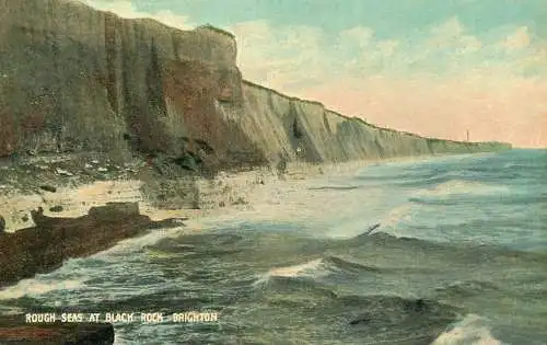 United Kingdom England Brighton Rough seas at black rock