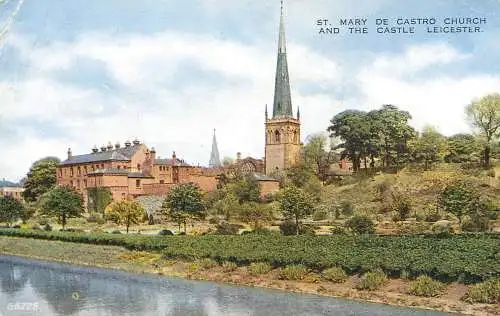 United Kingdom England St. Mary de Castro church and Leicester castle