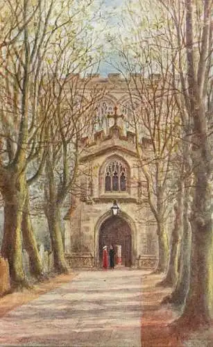 British abbeys, churches & cathedrals postcard Stratford on Avon church