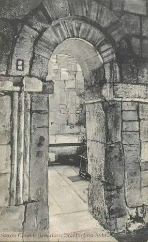 British abbeys, churches & cathedrals postcard Bradford on Avon Saxon church interior