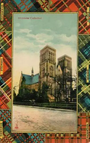 British abbeys, churches & cathedrals postcard Inverness cathedral
