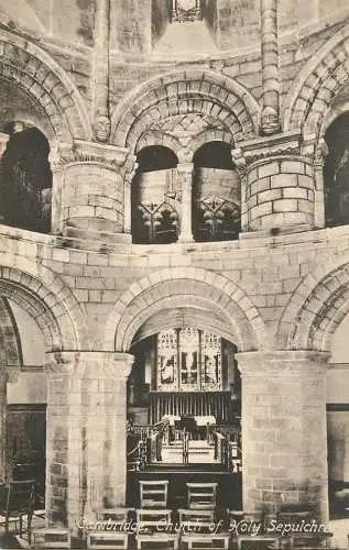 British abbeys, churches & cathedrals postcard Cambridge church of Holy sepulcre