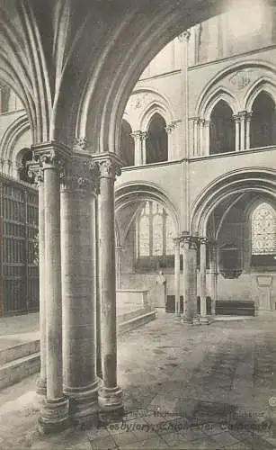 British abbeys, churches & cathedrals postcard Chichester cathedral presbytery