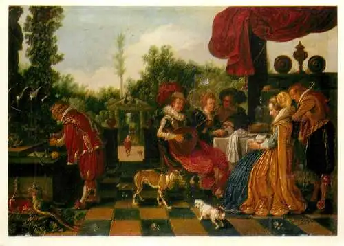 Gesellschaft auf der Terrasse Esaias van de Velde Gemalde