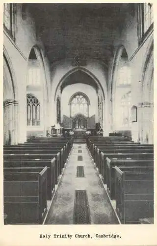 British abbeys, churches & cathedrals postcard Cambridge Holy Trinity church