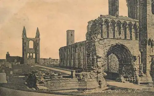 British abbeys, churches & cathedrals postcard St. Andrews cathedral