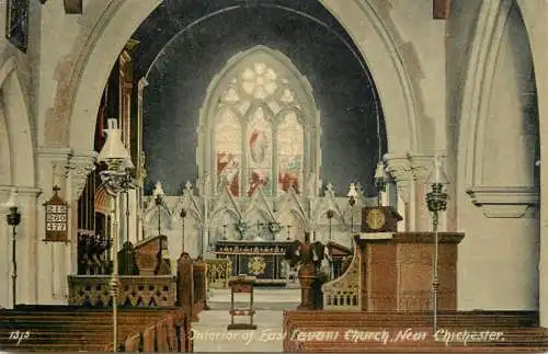 British abbeys, churches & cathedrals postcard East Haven church New Chichester
