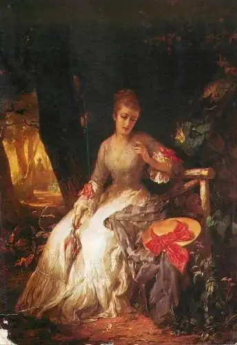 Lady waiting Molnar Jozsef painting