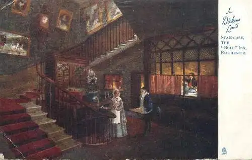 United Kingdom England Rochester staircase the Bull Inn