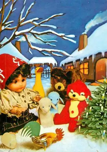 Winter Holidays greetings dolls types