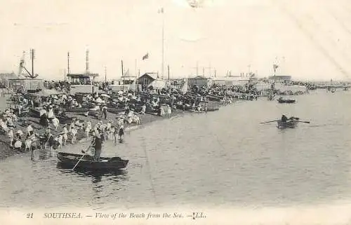 United Kingdom England Southsea beach and boats