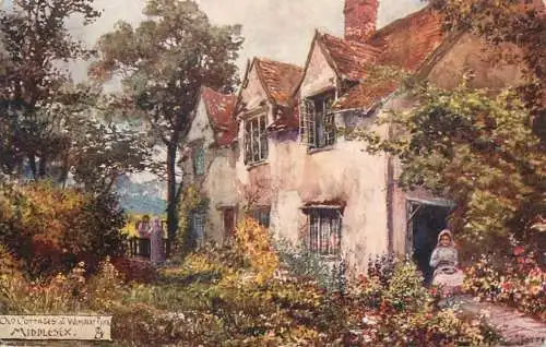 United Kingdom England Middlesez old cottages at Wembley park