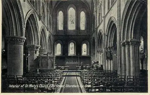 British churches & cathedrals postcard Shoreham by sea