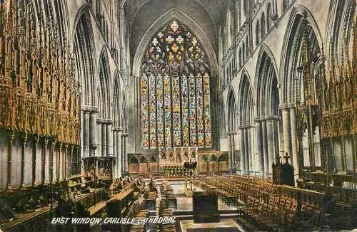 British churches & cathedrals postcard Carlisle cathedral