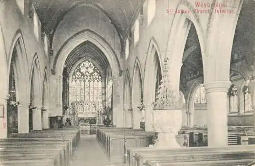 British churches & cathedrals postcard Weybridge St. James church