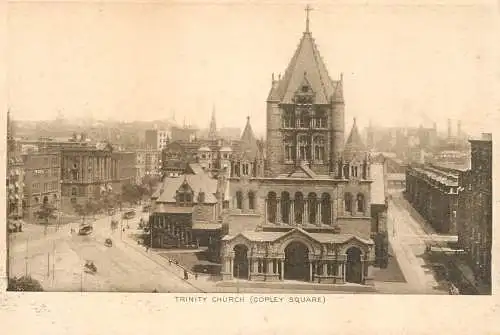 British churches & cathedrals postcard Trinity church Copley square