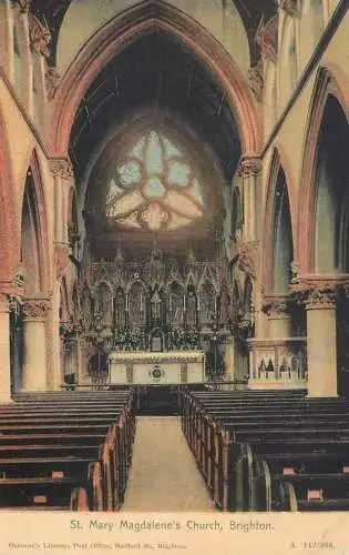 British churches & cathedrals postcard Brighton St. Mary Magdalene's church